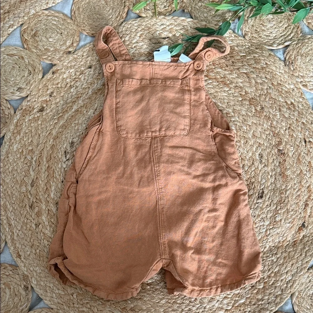 Zara 2-3 linen Overall Minimalist Short.